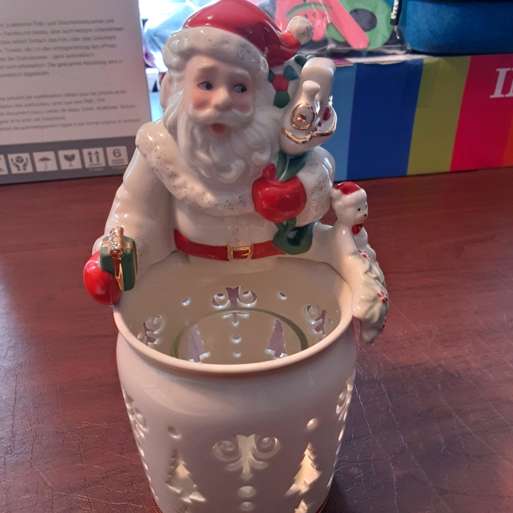 Lenox Santa Candle Hug candle holder